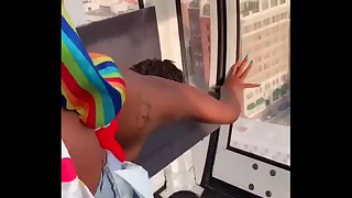 Gibby rub-down the Clown fucks girl 2&comma;749 feet relative to rub-down the air